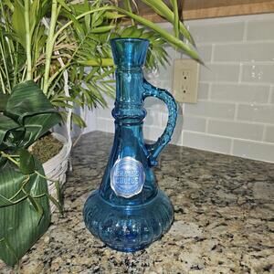 Vintage 1973 Jim Beam I Dream of Jeannie Genie  Decanter Blue Glass No Stopper